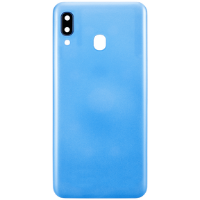 Back cover Glass With Camera Lens Compatible For Samsung Galaxy A30 (A305 / 2019) (Vemake) (Blue)