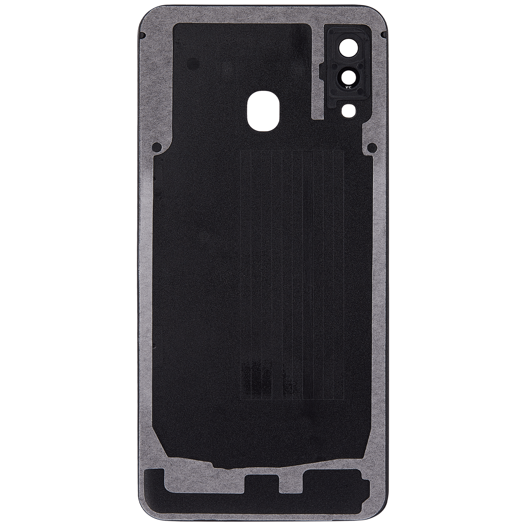 Back cover Glass With Camera Lens Compatible For Samsung Galaxy A30 (A305 / 2019) (Vemake) (Black)