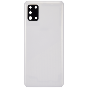 Back cover Glass With Camera Lens Compatible For Samsung Galaxy A31 (A315 / 2020) (Vemake) (Prism Crush White)