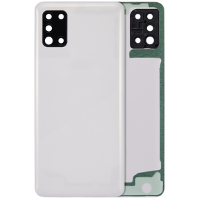 Back cover Glass With Camera Lens Compatible For Samsung Galaxy A31 (A315 / 2020) (Vemake) (Prism Crush White)