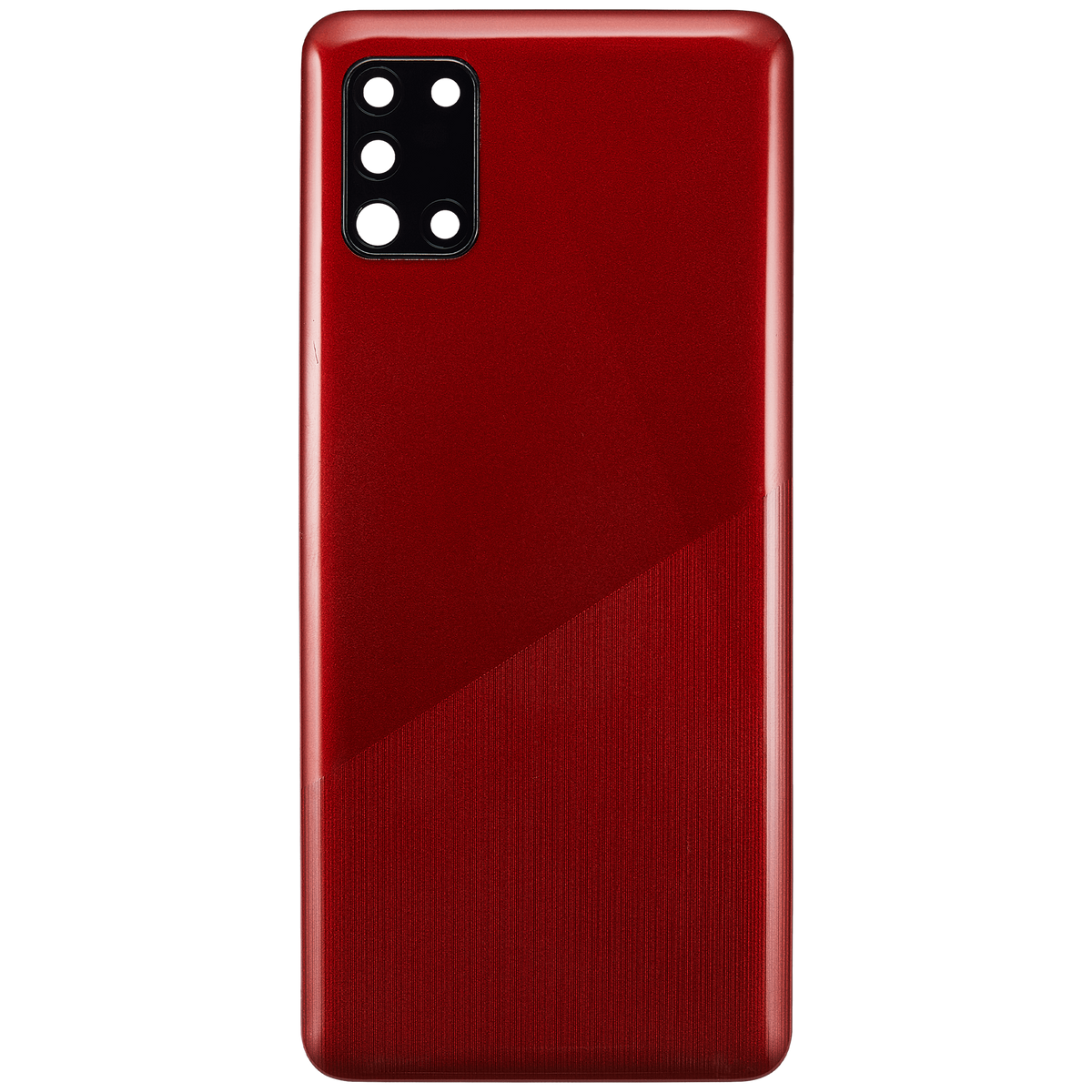 Back cover Glass With Camera Lens Compatible For Samsung Galaxy A31 (A315 / 2020) (Vemake) (Prism Crush Red)