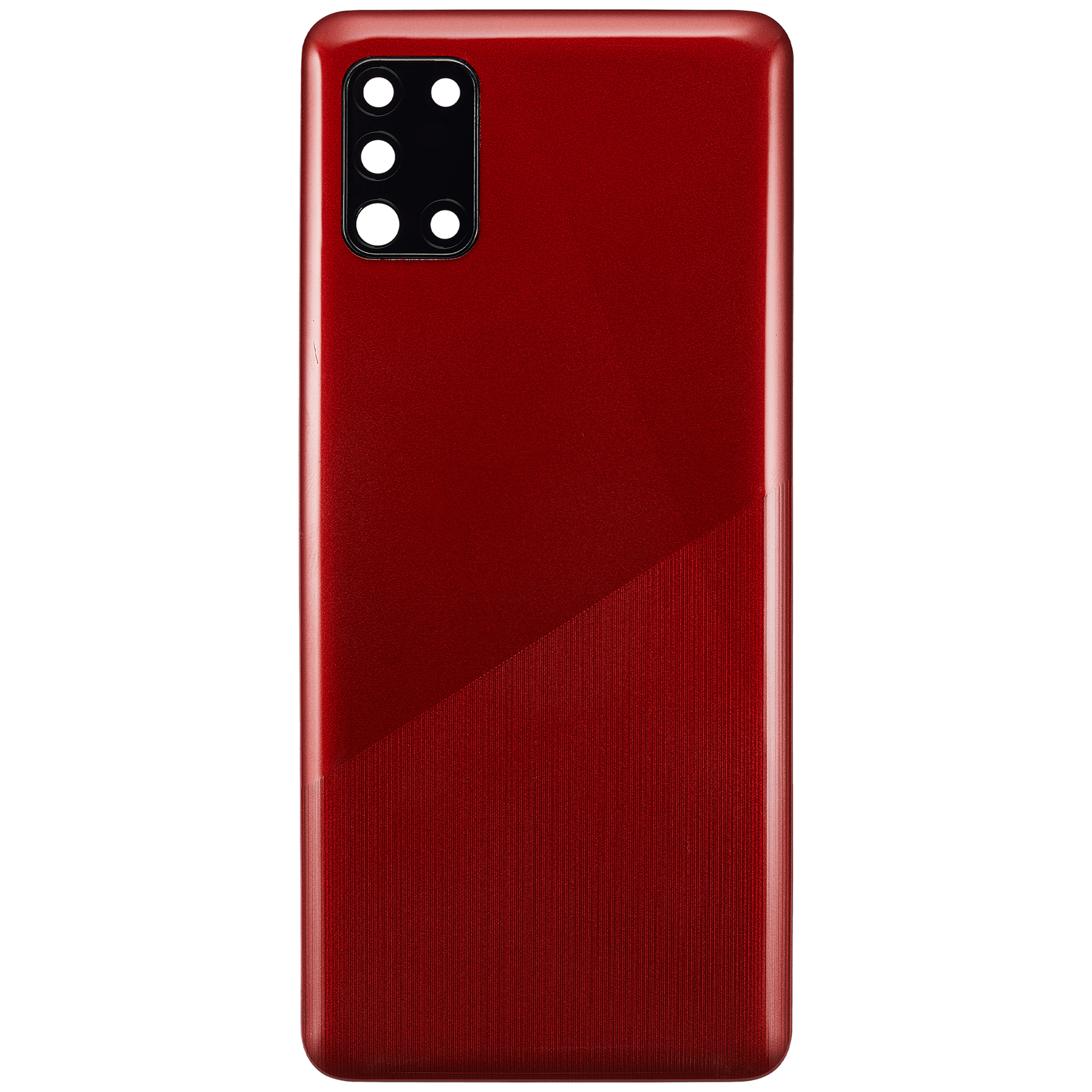 Back cover Glass With Camera Lens Compatible For Samsung Galaxy A31 (A315 / 2020) (Vemake) (Prism Crush Red)
