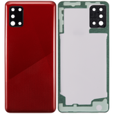 Back cover Glass With Camera Lens Compatible For Samsung Galaxy A31 (A315 / 2020) (Vemake) (Prism Crush Red)