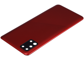 Back cover Glass With Camera Lens Compatible For Samsung Galaxy A31 (A315 / 2020) (Vemake) (Prism Crush Red)