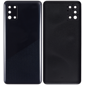 Replacement Back cover Glass With Camera Lens Compatible For Samsung Galaxy A31 (A315 / 2020) (Vemake) (Prism Crush Black)