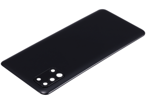 Replacement Back cover Glass With Camera Lens Compatible For Samsung Galaxy A31 (A315 / 2020) (Vemake) (Prism Crush Black)