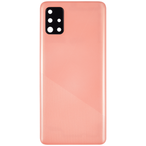 Back cover Glass With Camera Lens Compatible For Samsung Galaxy A51 4G (A515 / 2019) (Vemake) (Prism Crush Pink)