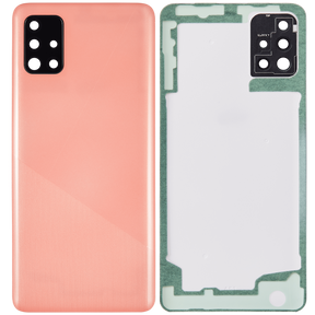 Back cover Glass With Camera Lens Compatible For Samsung Galaxy A51 4G (A515 / 2019) (Vemake) (Prism Crush Pink)