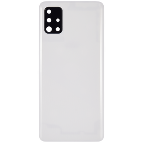 Back cover Glass With Camera Lens Compatible For Samsung Galaxy A51 4G (A515 / 2019) (Vemake) (Prism Crush White)