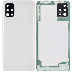 Back cover Glass With Camera Lens Compatible For Samsung Galaxy A51 4G (A515 / 2019) (Vemake) (Prism Crush White)