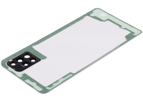 Back cover Glass With Camera Lens Compatible For Samsung Galaxy A51 4G (A515 / 2019) (Vemake) (Prism Crush White)