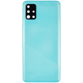 Replacement Back cover Glass With Camera Lens Compatible For Samsung Galaxy A51 4G (A515 / 2019) (Vemake) (Prism Crush Blue)