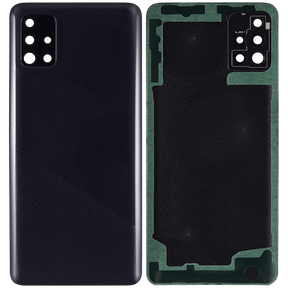 Back cover Glass With Camera Lens Compatible For Samsung Galaxy A51 4G (A515 / 2019) (Vemake) (Prism Crush Black)