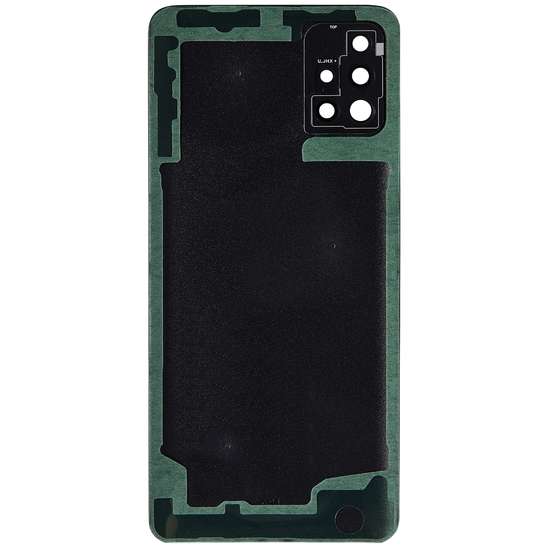 Back cover Glass With Camera Lens Compatible For Samsung Galaxy A51 4G (A515 / 2019) (Vemake) (Prism Crush Black)