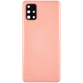 Replacement Back cover Glass With Camera Lens Compatible For Samsung Galaxy A71 4G (A715 / 2020) (Vemake) ( Prism Crush Pink)