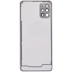 Replacement Back cover Glass With Camera Lens Compatible For Samsung Galaxy A71 (A715 / 2020) (Vemake) ( Prism Crush Silver)