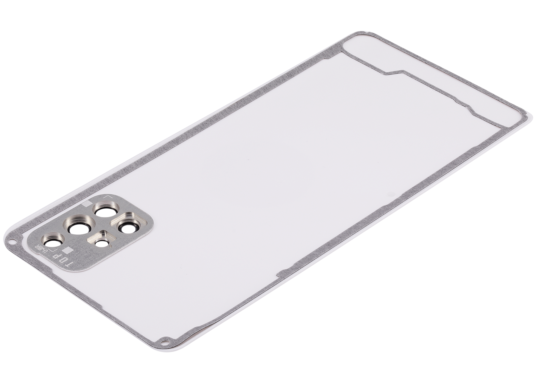 Replacement Back cover Glass With Camera Lens Compatible For Samsung Galaxy A71 (A715 / 2020) (Vemake) ( Prism Crush Silver)