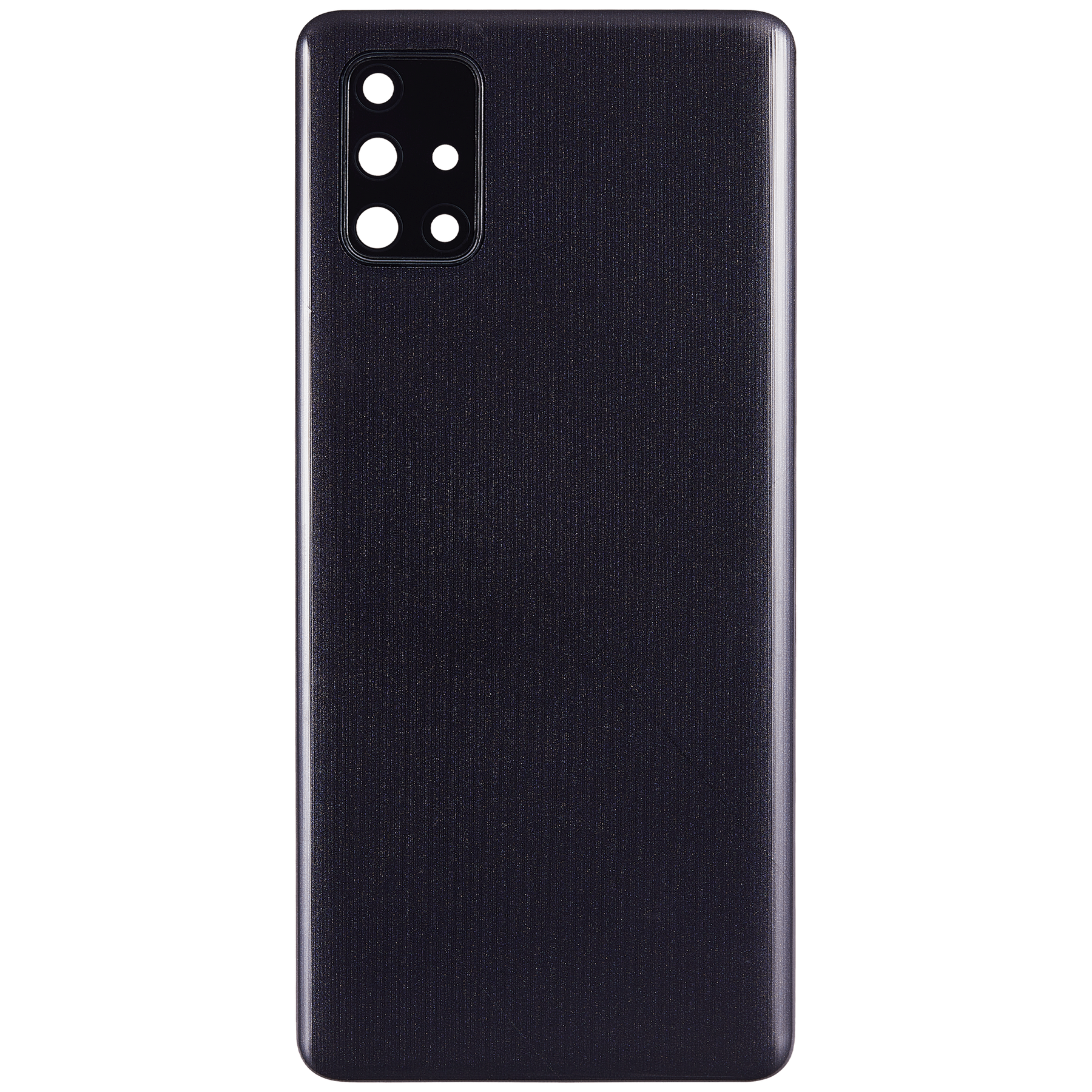 Replacement Back cover Glass With Camera Lens Compatible For Samsung Galaxy A71 (A715 / 2020) (Vemake) ( Prism Crush Black)