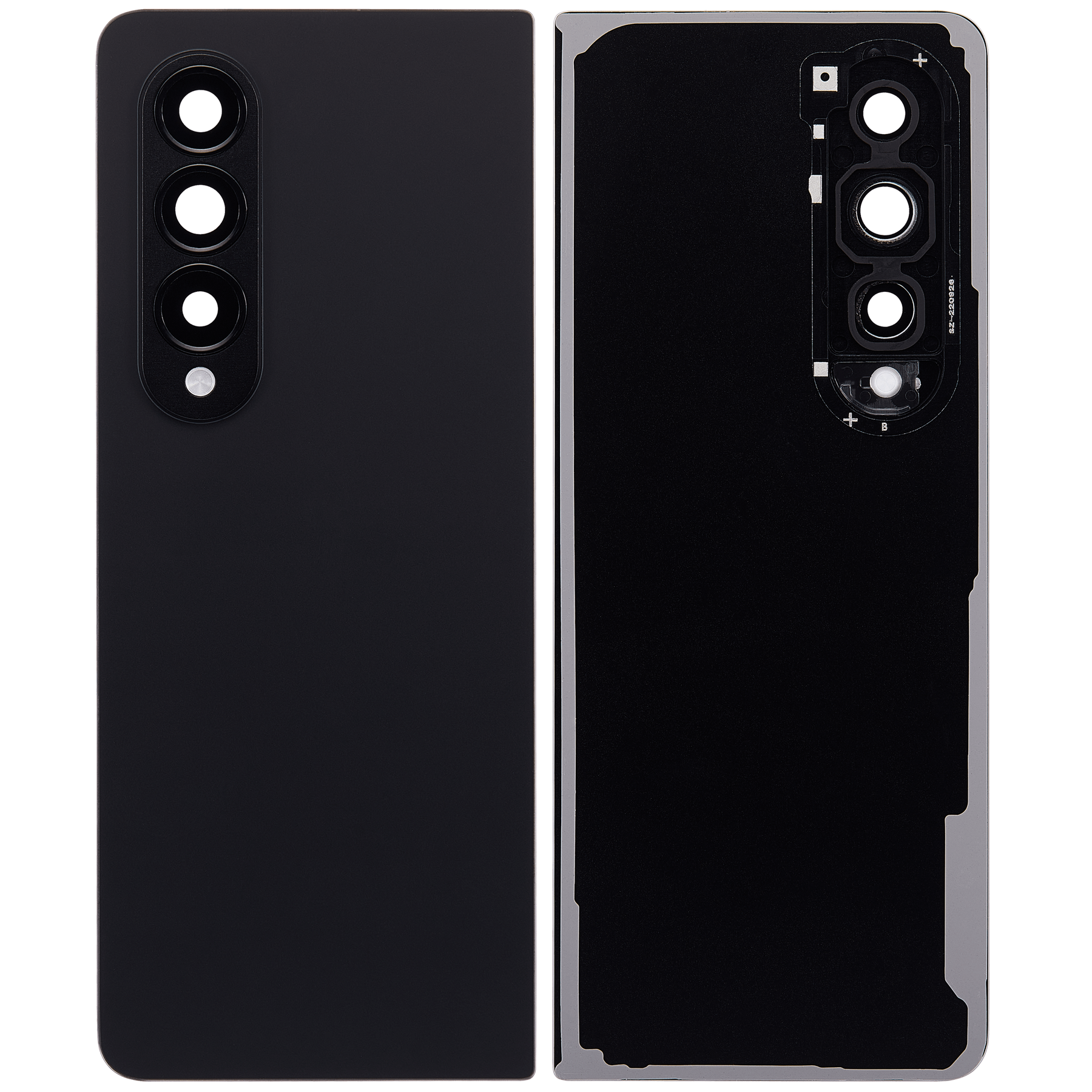 Back Cover Glass With Camera Lens Replacement Compatible For Samsung Galaxy Z Fold 4 (F936) (Phantom Black)