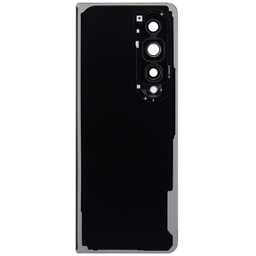 Back Cover Glass With Camera Lens Replacement Compatible For Samsung Galaxy Z Fold 4 (F936) (Phantom Black)