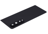 Back Cover Glass With Camera Lens Replacement Compatible For Samsung Galaxy Z Fold 4 (F936) (Phantom Black)
