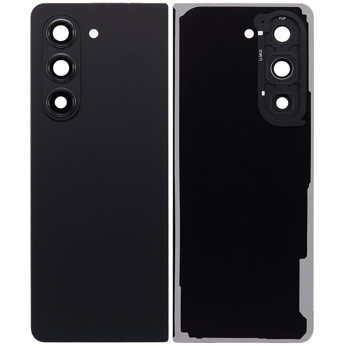 Replacement Back Cover Glass With Camera Lens Compatible For Samsung Galaxy Z Fold 5 5G (F946) (Phantom Black)