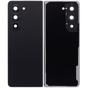 Replacement Back Cover Glass With Camera Lens Compatible For Samsung Galaxy Z Fold 5 5G (F946) (Phantom Black)