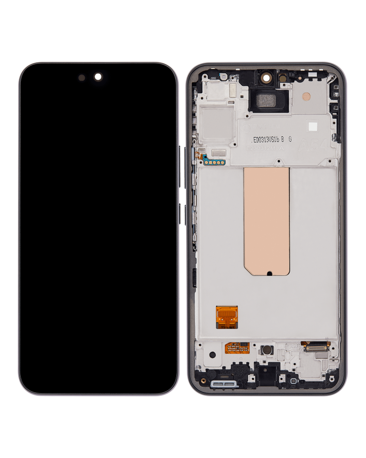 OLED Assembly With Frame Compatible For Samsung Galaxy A54 5G Replacement (A546 / 2023) (US & International Version) (Service Pack) (Graphite)