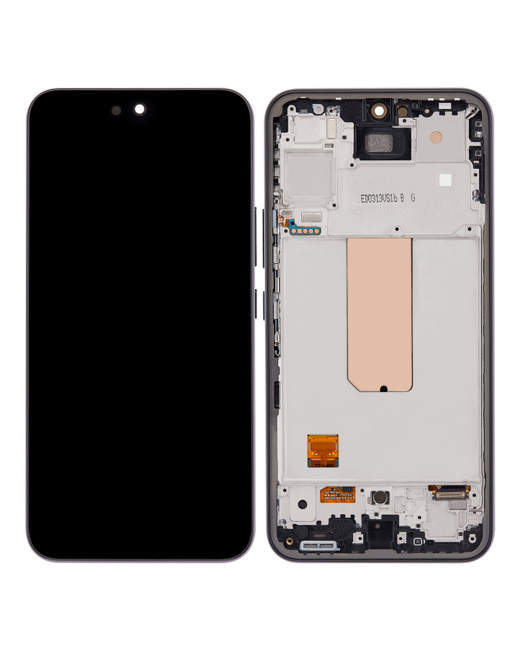 OLED Assembly With Frame Compatible For Samsung Galaxy A54 5G Replacement (A546 / 2023) (US & International Version) (Service Pack) (Graphite)