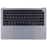 Top Case With Keyboard & Trackpad Compatible For MacBook Pro 13" (A1989 / Late 2018 / Early 2019) (US Keyboard) (Used OEM Pull: Grade B/C) (Space Gray)