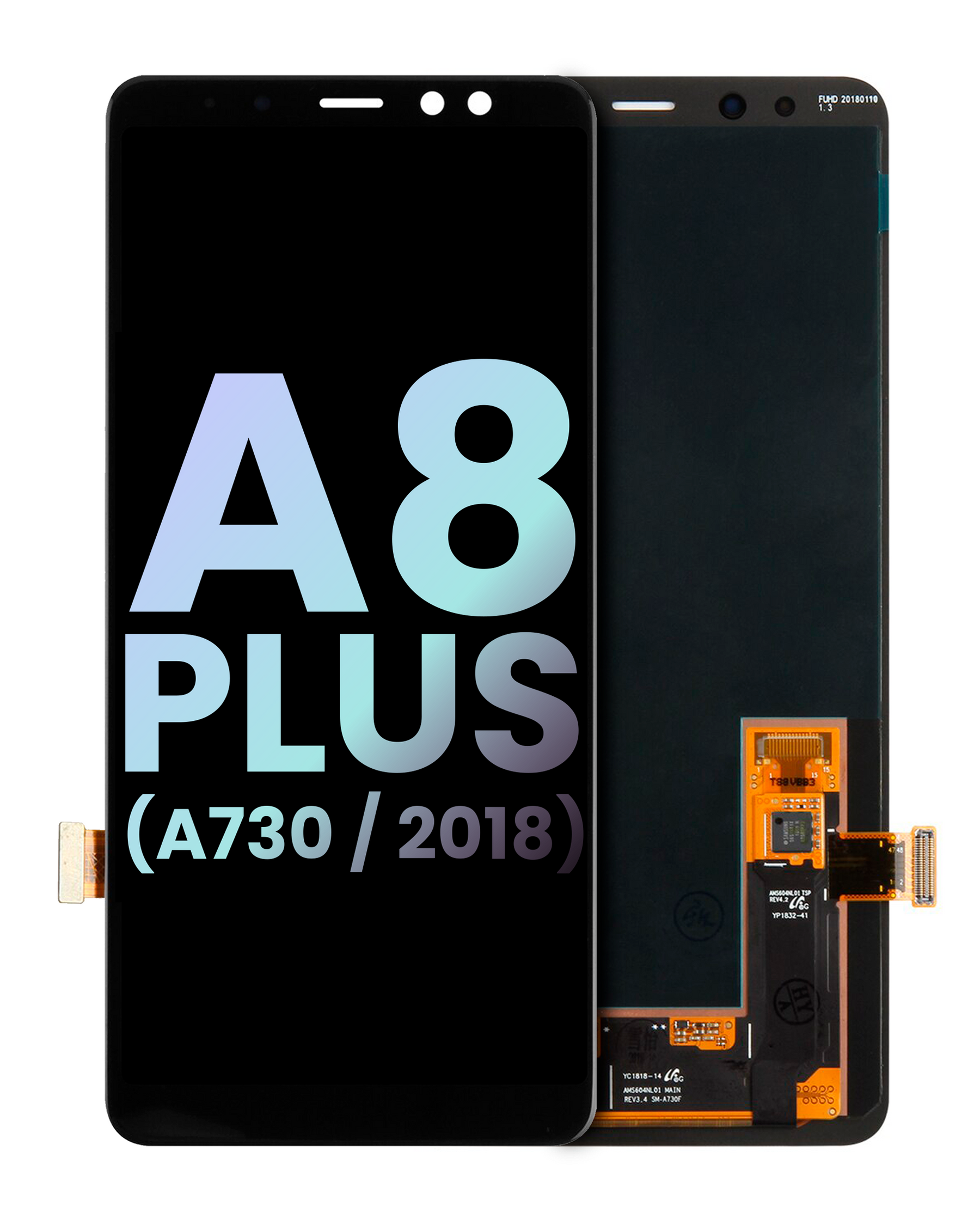 Replacement OLED assembly Without Frame Compatible For Samsung Galaxy A8 Plus by Macfactory.in(Service Pack) (A730 / 2018) (All Colors)