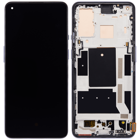 OLED Assembly With Frame Compatible For OnePlus 9 Replacement (International Version) (Vemake) (Winter Mist)