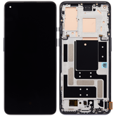 OLED Assembly With Frame Compatible For OnePlus 9 Replacement (US Version) (Vemake) (Astral Black)
