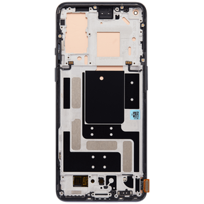 OLED Assembly With Frame Compatible For OnePlus 9 Replacement (US Version) (Vemake) (Astral Black)