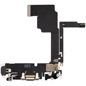 Charging Port Flex Cable Compatible For iPhone 15 Pro (Premium) (Natural Titanium)