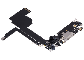 Charging Port Flex Cable Compatible For iPhone 15 Pro (Premium) (White Titanium)