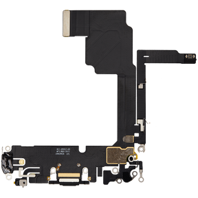 Charging Port Flex Cable Compatible For iPhone 15 Pro (Premium) (Black Titanium)