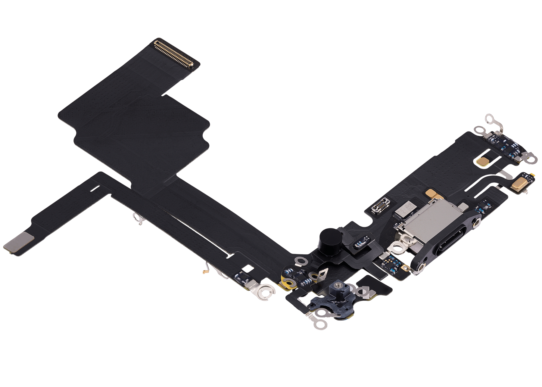 Charging Port Flex Cable Compatible For iPhone 15 Pro (Premium) (Black Titanium)