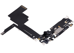 Charging Port Flex Cable Compatible For iPhone 15 Pro (Premium) (Black Titanium)