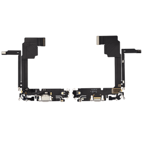 Charging Port Flex Cable Compatible For iPhone 15 Pro Max (Premium) (White Titanium)