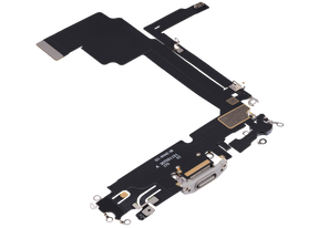 Charging Port Flex Cable Compatible For iPhone 15 Pro Max (Premium) (White Titanium)