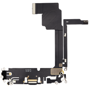 Charging Port Flex Cable Compatible For iPhone 15 Pro Max (Premium) (Black Titanium)