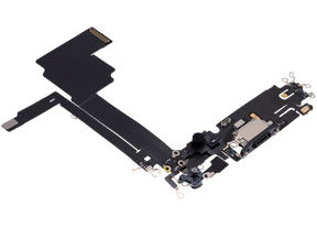 Charging Port Flex Cable Compatible For iPhone 15 Pro Max (Premium) (Black Titanium)