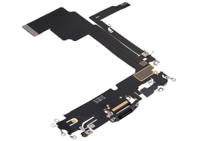 Charging Port Flex Cable Compatible For iPhone 15 Pro Max (Premium) (Black Titanium)