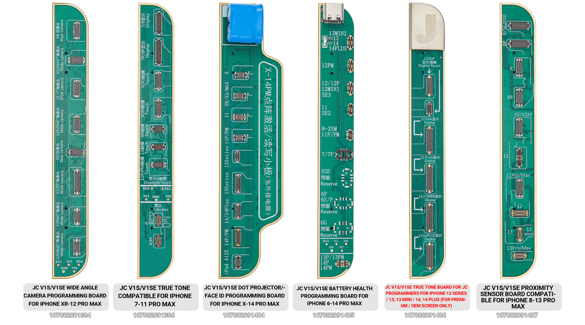 True Tone Board for JCID Programmers for iPhone 12 Series / 13, 13 Mini / 14, 14 Plus / 15, 15 Plus (Supports Original and Aftermarket Screens) (JCID V1S/V1SE)