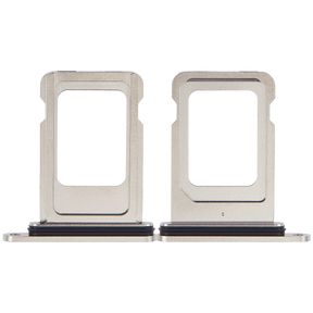 Single Sim Card Tray Compatible For iPhone 15 Pro / 15 Pro Max (White Titanium)
