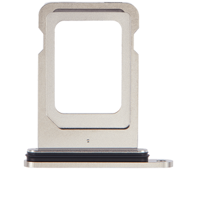 Single Sim Card Tray Compatible For iPhone 15 Pro / 15 Pro Max (White Titanium)