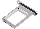 Single Sim Card Tray Compatible For iPhone 15 Pro / 15 Pro Max (White Titanium)
