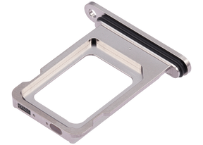 Single Sim Card Tray Compatible For iPhone 15 Pro / 15 Pro Max (White Titanium)