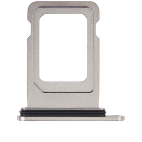 Dual Sim Card Tray Compatible For iPhone 15 Pro / 15 Pro Max (White Titanium)